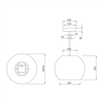 Máy hút mùi đảo Malloca SPHERA Chrome-I001C